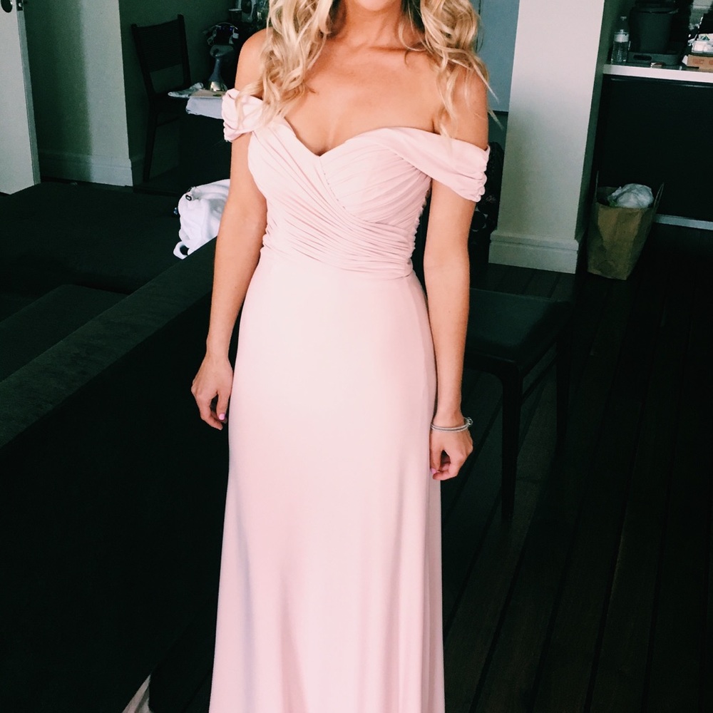 Off the Shoulder Boho Bridesmaids Dress